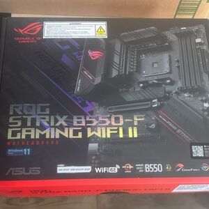 ASUS ROG Strix B550-F Gaming WiFi II Motherboard - Black with Red Accents